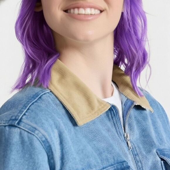 Netflix Official Stranger Things Billy Hargrove Blue Washed Jean Jacket Womens S - Picture 5 of 12